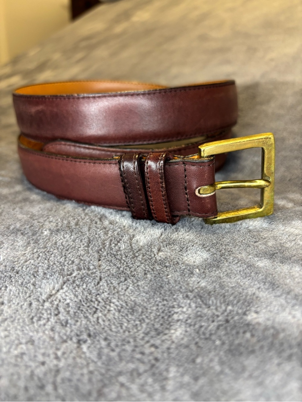 Vintage Coach Belt Style 7600 Glove Tanned Leather Brass Buckle Mens Size 36